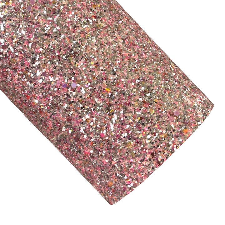 Pink Multicoloured Chunky Glitter with sprinkles of Baby Blue, Pink and Gold