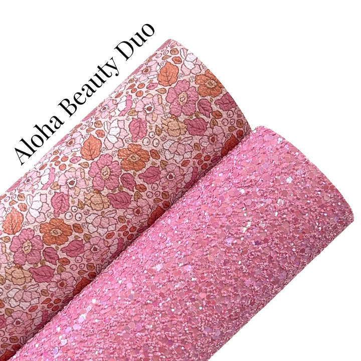 Aloha Blooms Glitter Leatherette Bundles