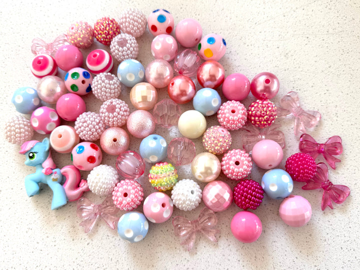 Bulk 70 pack Pink Mix Beads