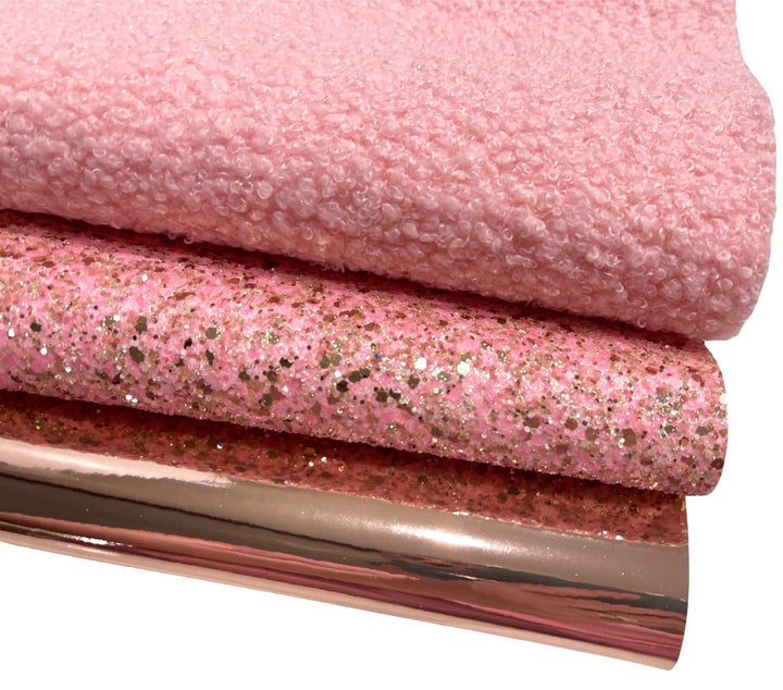 Pink Fluff Leatherette Fabric