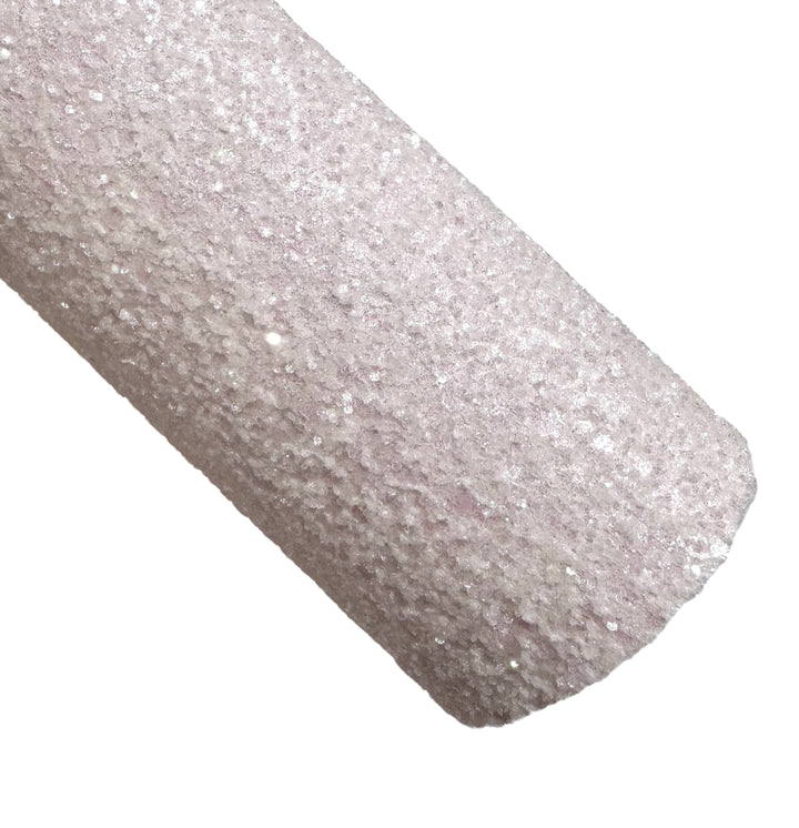 Frosty Crystal Chunky Glitter Leather in Blush Pink