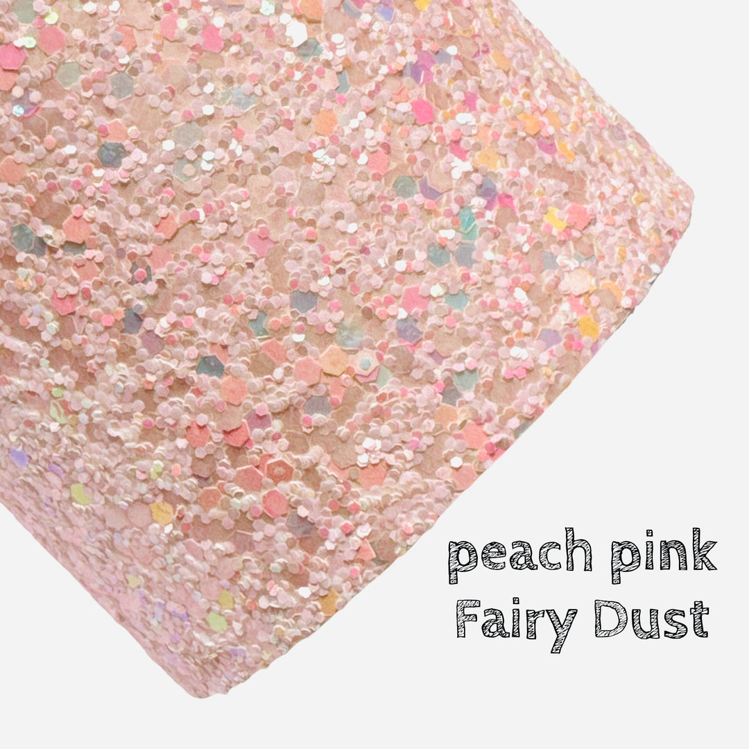 Paillettes épaisses pastel irisées rose pêche - Poussière de fée