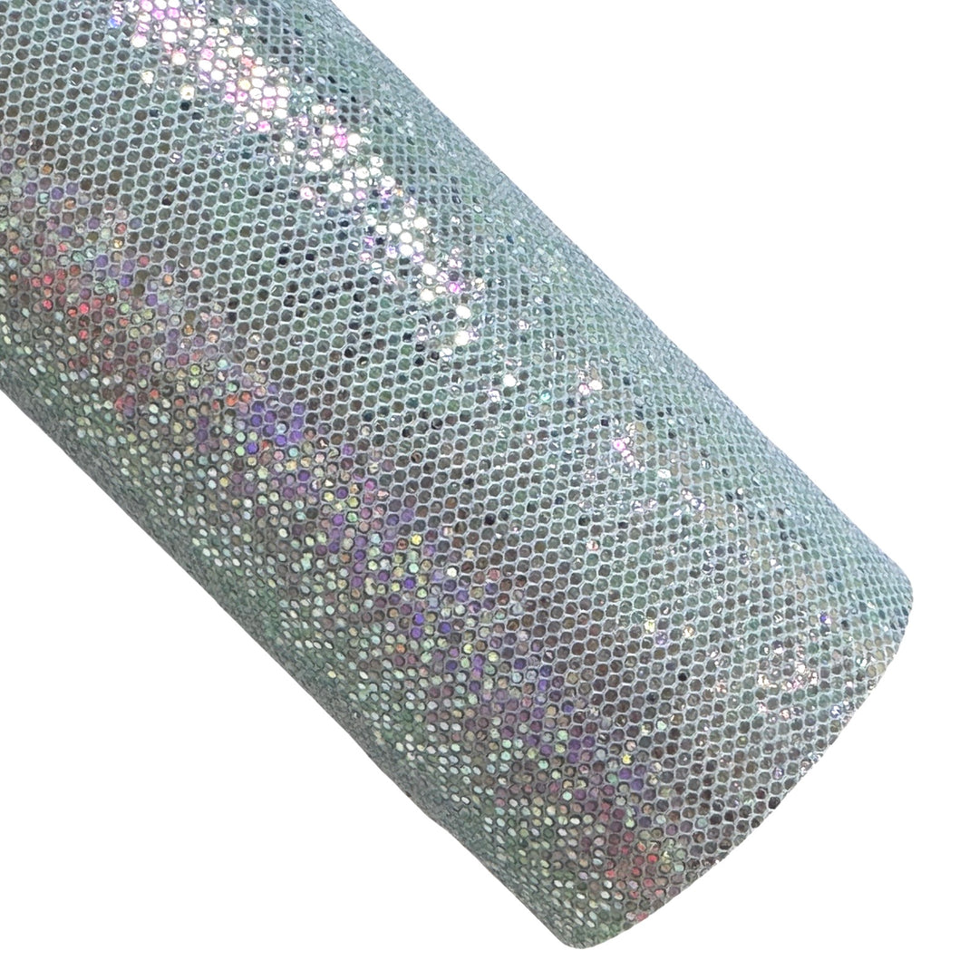 Sage Green Chunky Glitter Fabric