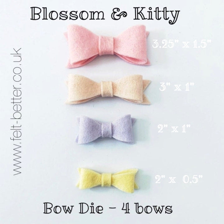 Felt Better Blossom and Kitty Quad Steel Rule Die from Felt Better UK