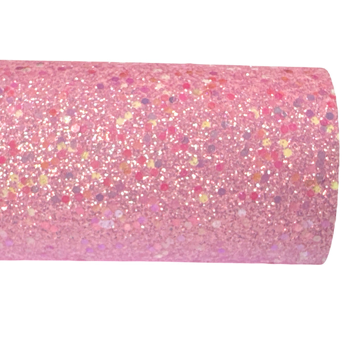 Pink Pastel Kisses Chunky Glitter Leather