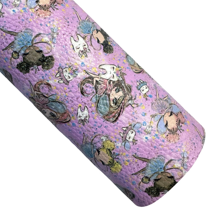 Feuille de tissu en faux similicuir Fées des dents