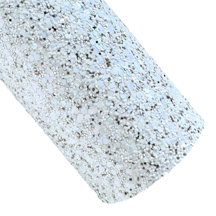 White Magic Chunky Glitter Leather