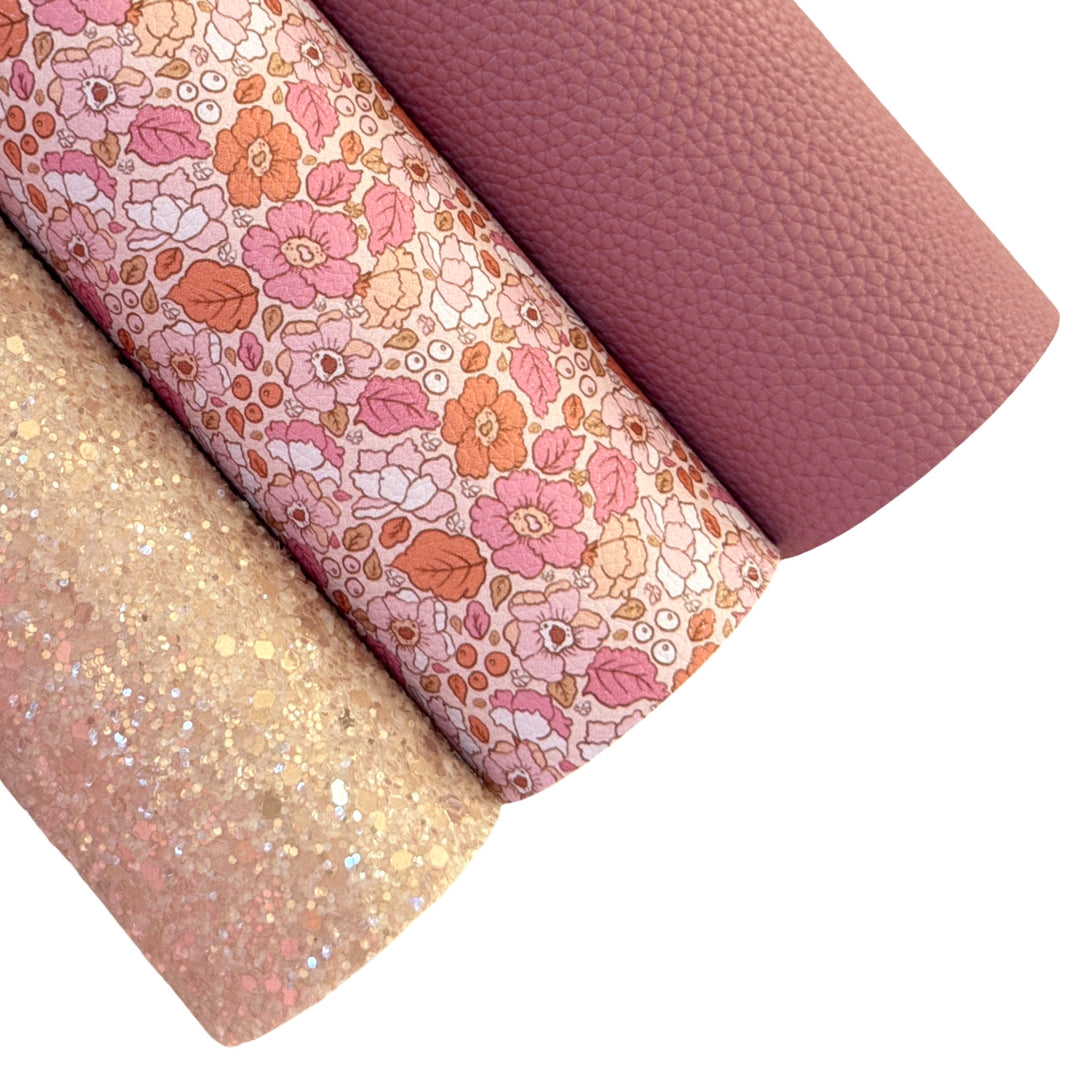 Aloha Blooms Glitter Leatherette Bundle - Muse Bloom Design