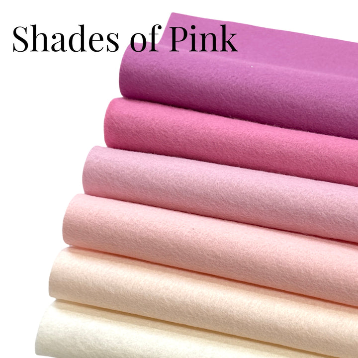 Shades of Pink #2 Merino Wool Felt Bundle
