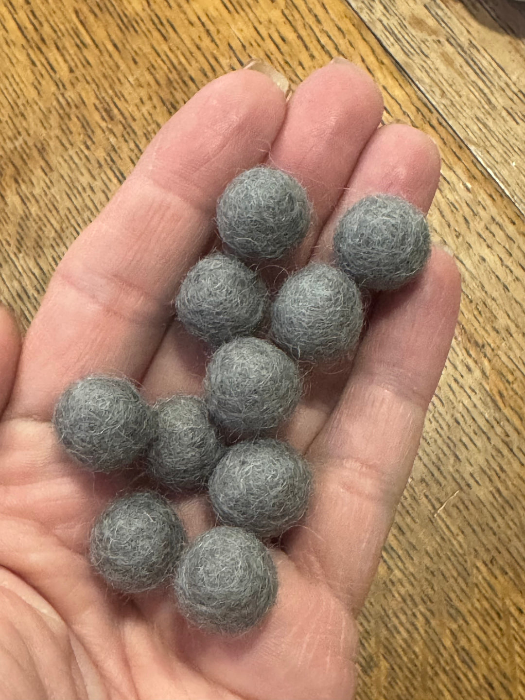 100% Wool Felt Balls 1cm 3/8” ~ Dark Grey