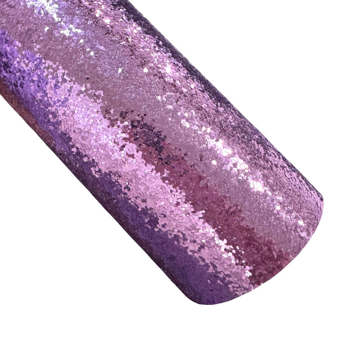 Pale Purple Chunky Glitter Fabric Sheet 0.7mm Thick | Smooth White Rear | Great for Backing | Shoes