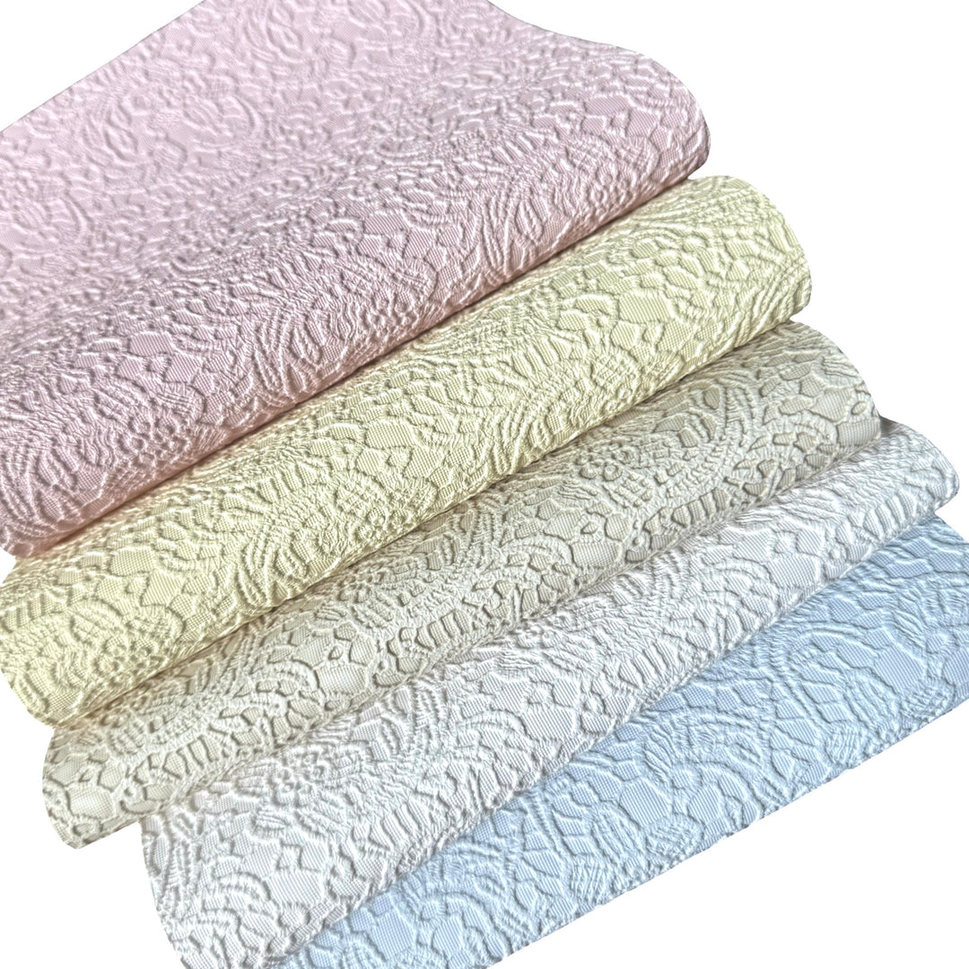 Embossed Floral Lace Leatherettes and matching Pure Wool Felts