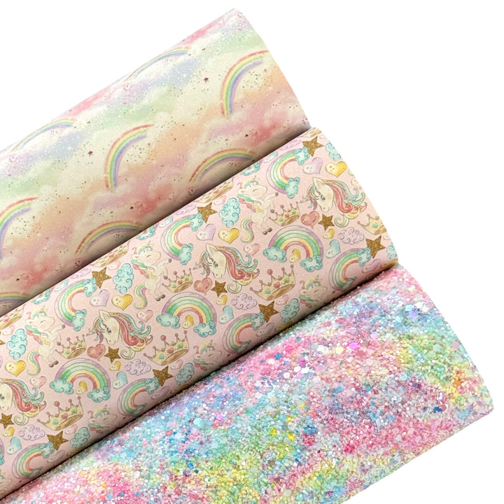 Unicorns Glitter & Leatherette Bundle