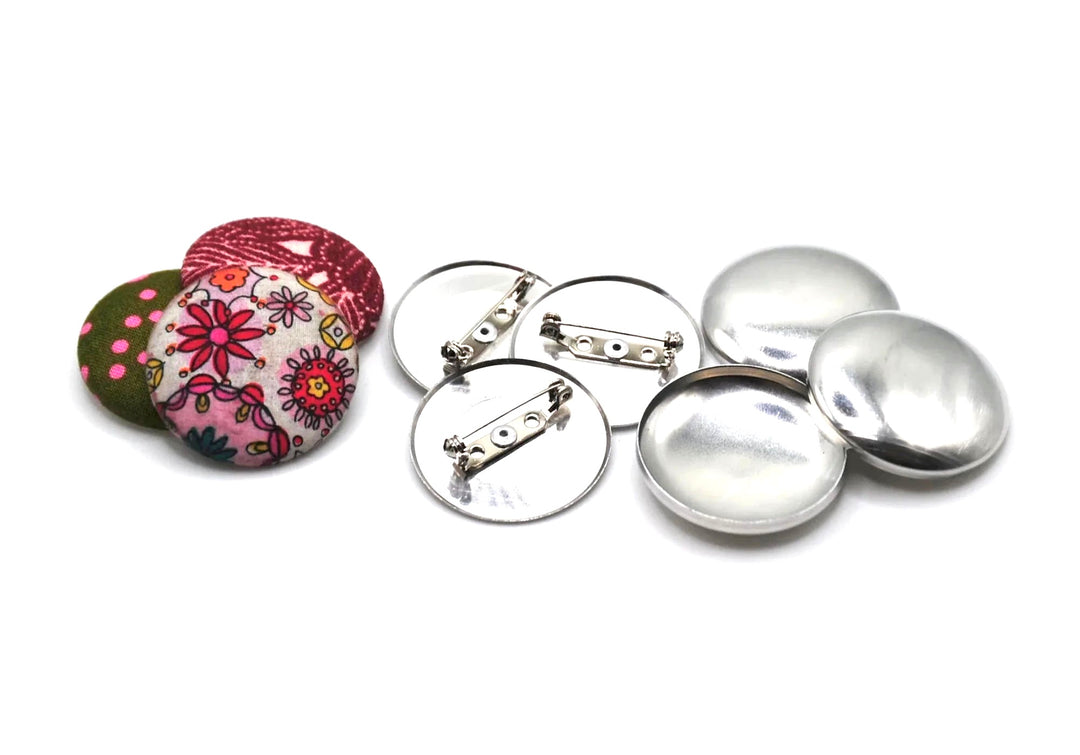 JACKOBINDI Attached Button + Brooch Backs - Made in Melbourne. 38mm and 45mm