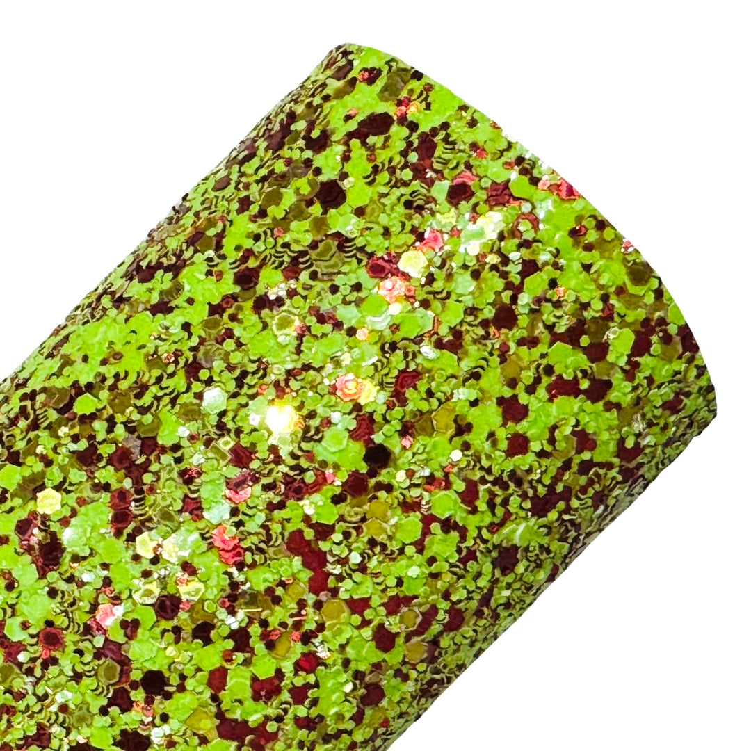 NEW 2025 Merry Grinchmas Chunky Glitter Leather