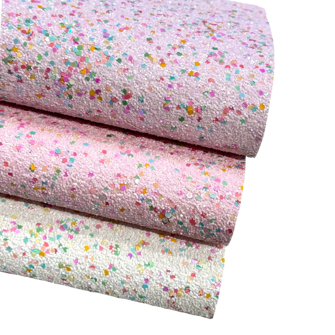 Pale Purple Confetti Premium Chunky Glitter Leather