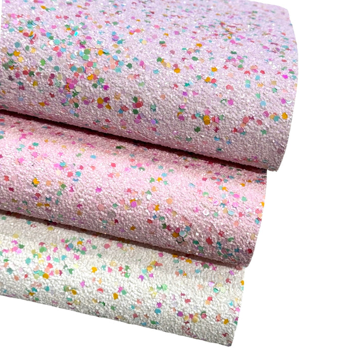 Pale Purple Confetti Premium Chunky Glitter Leather