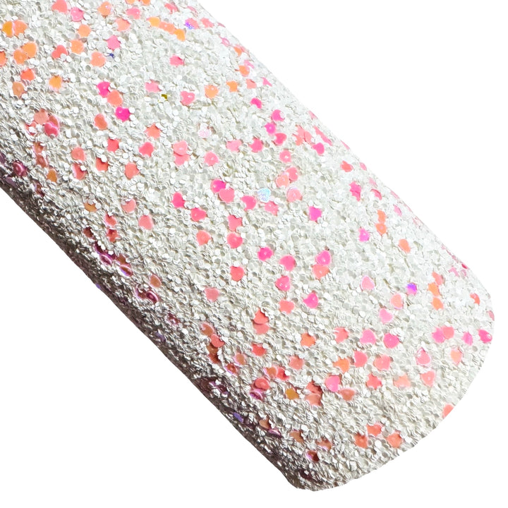 Hearts Confetti Chunky Glitter Leather