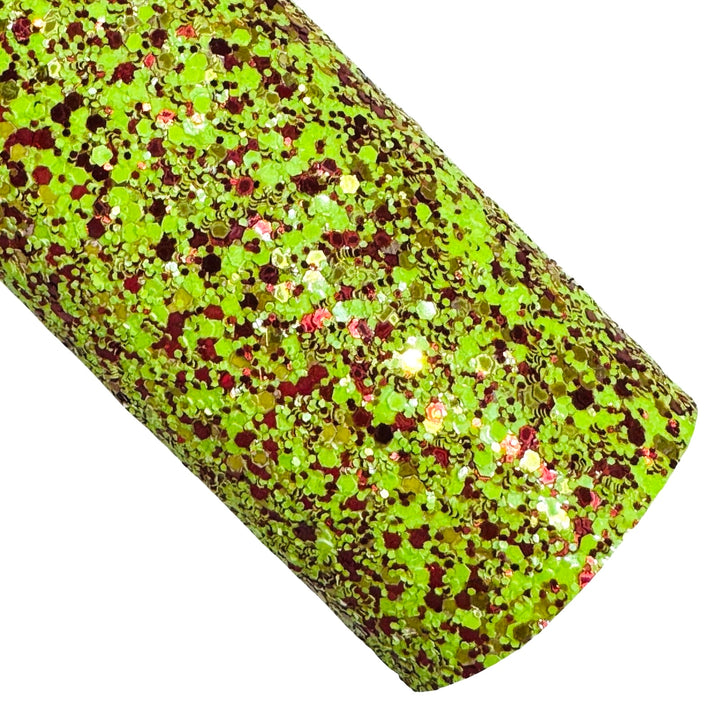 NEW 2025 Merry Grinchmas Chunky Glitter Leather