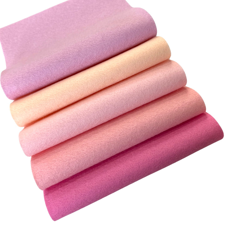 Heart Warmer 100% Pure Wool Felt Bundle of 5