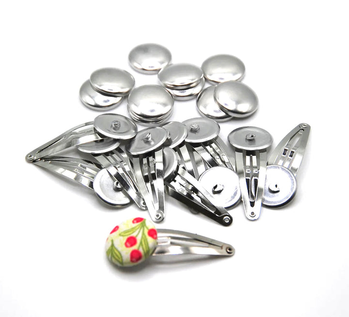 Jackobindi’s Attached Button + Silver Snap Clip - Australian Made in Melbourne - 23mm or 28mm