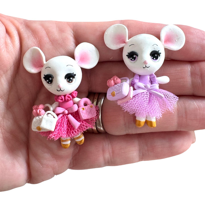 Chic Paris Mouse Bow Clay