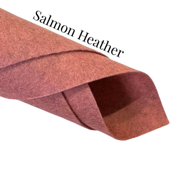 NEW Heather Salmon Merino Wool Felt - G1-018