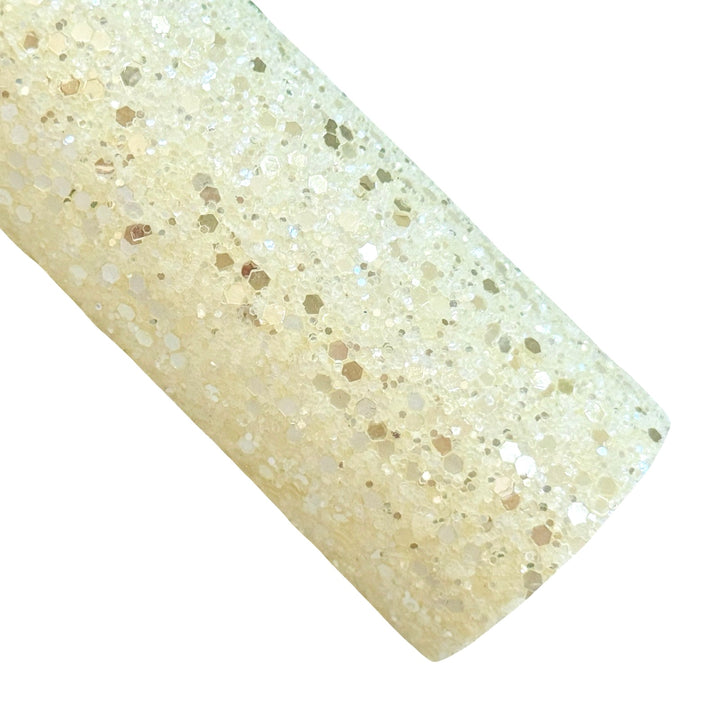 Lemon Frost Chunky Glitter Leather