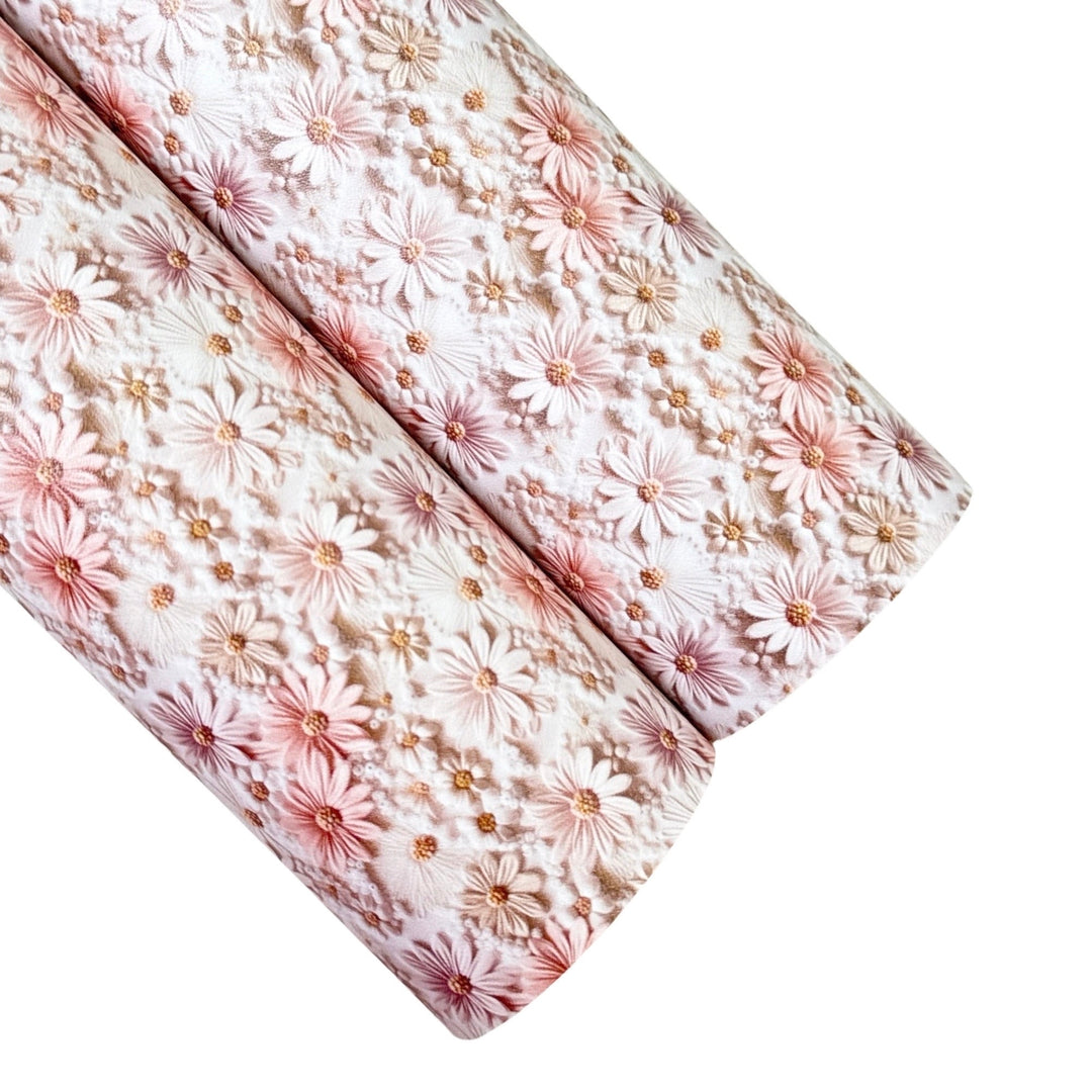 Blush Floral Faux Leatherette