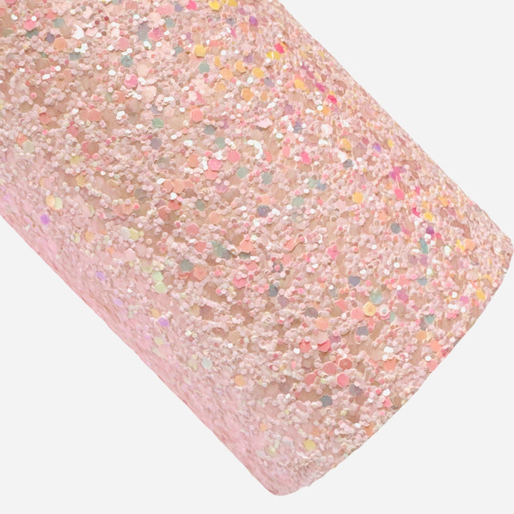 Paillettes épaisses pastel irisées rose pêche - Poussière de fée