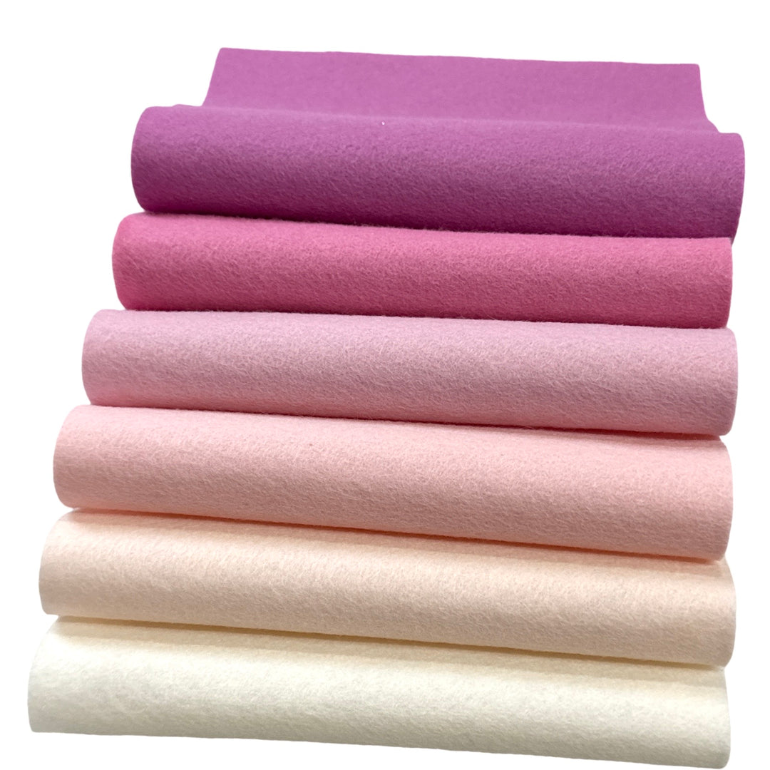 Shades of Pink #2 Merino Wool Felt Bundle