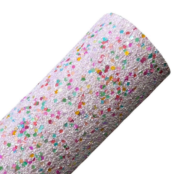 Pale Purple Confetti Premium Chunky Glitter Leather