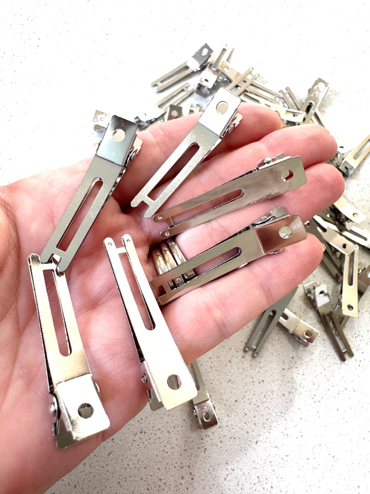 NEW STOCK! 45mm Double Prong Alligator Clips with Stabilised Bar 25 /50 Lot