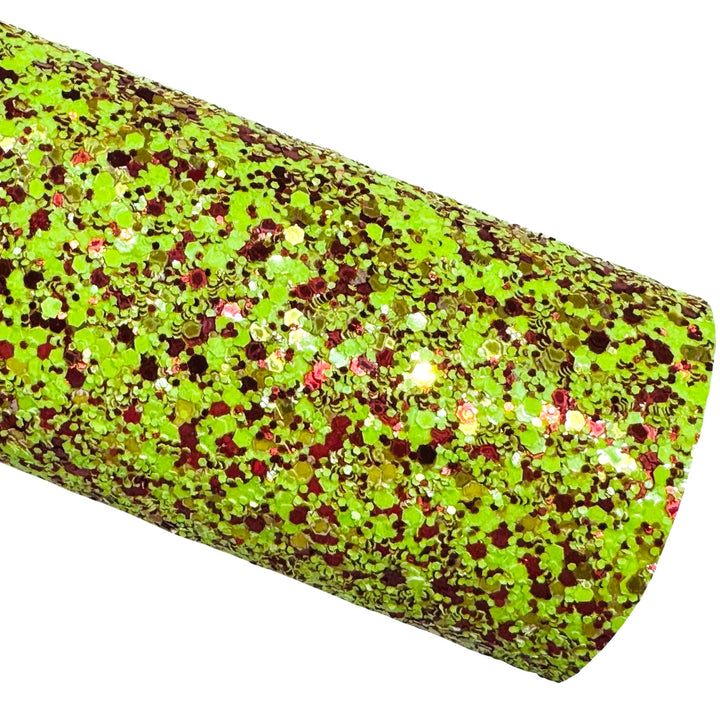 NEW 2025 Merry Grinchmas Chunky Glitter Leather