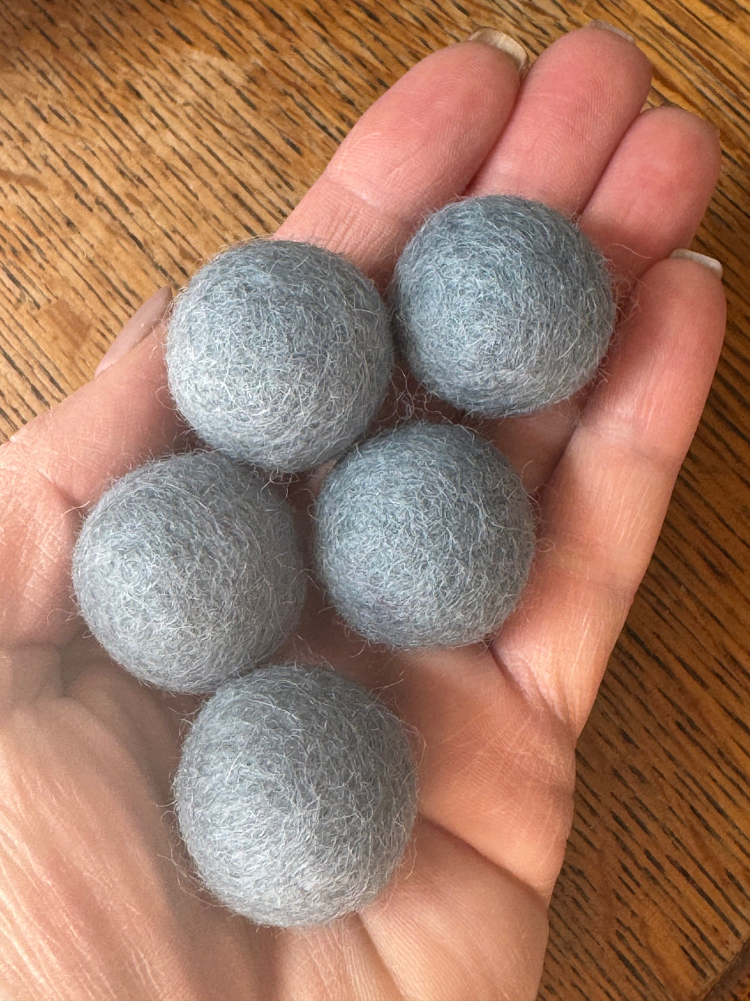 100% Wool Felt Balls 2cm 3/4” ~ Grey Blue