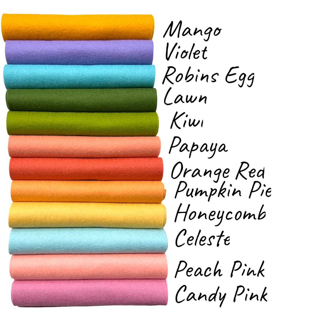 100% Wool Felt Rolls -  5" X 36" (12.7cm x 91.5cm) - 100% Wool Felt Rolls - Merino Wool Felt