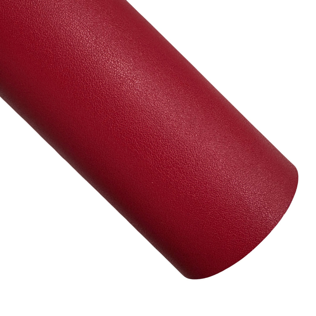 Spiceberry Red Smooth Leatherette  - Thick 1.2mm - great for School Bows