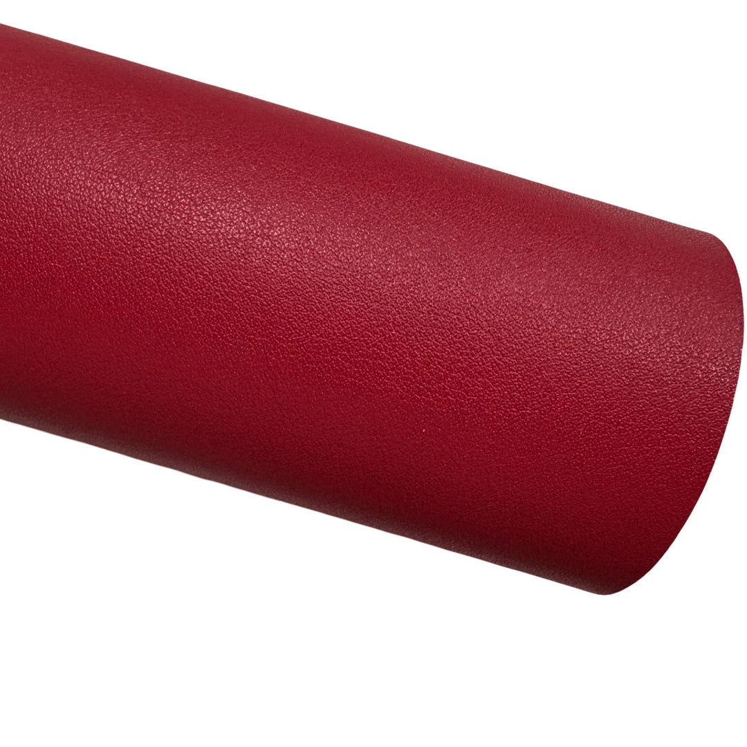 Spiceberry Red Smooth Leatherette  - Thick 1.2mm - great for School Bows