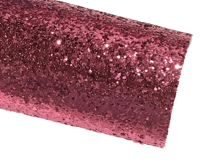 Feuille de tissu à paillettes rose foncé 0,7 mm d’épaisseur Feuilles A4 ou A5 Chunky Rose Pink Glitter Feuilles A4 A5