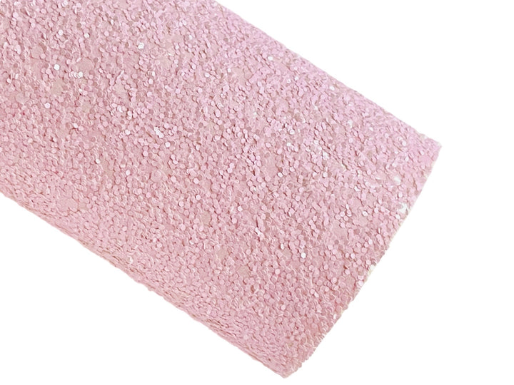 Baby Pink Chunky Glitter Leather