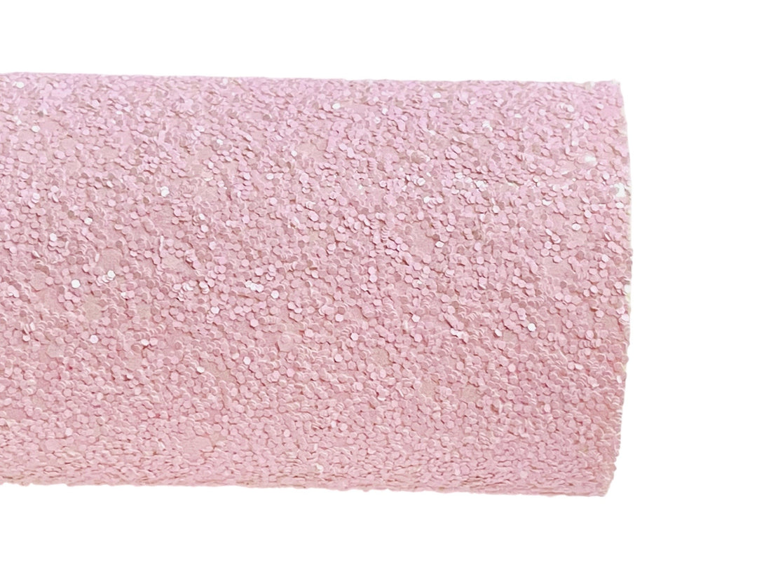 Baby Pink Chunky Glitter Leather