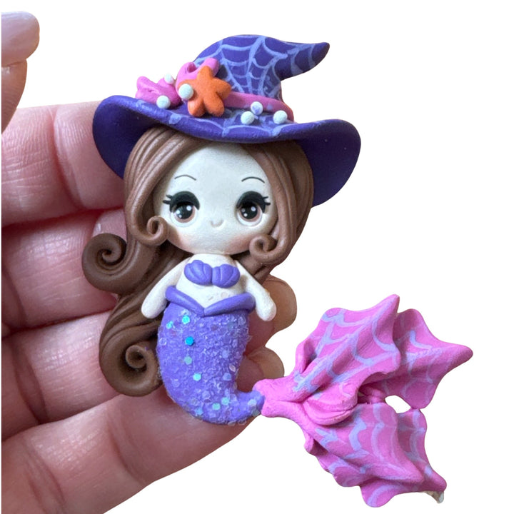 Mermaid Witch Purple Bow Clay from Temptress Maker