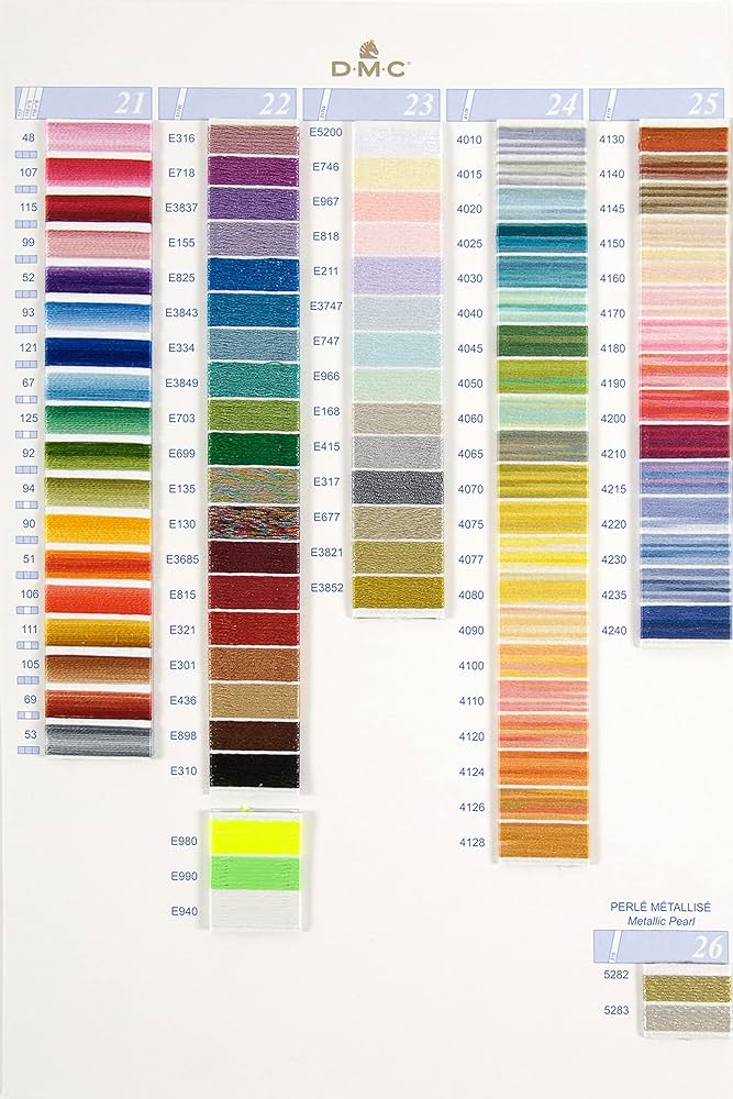 DMC Light Effects Metallic Floss -  CHOOSE YOUR SHADE OF COLOUR