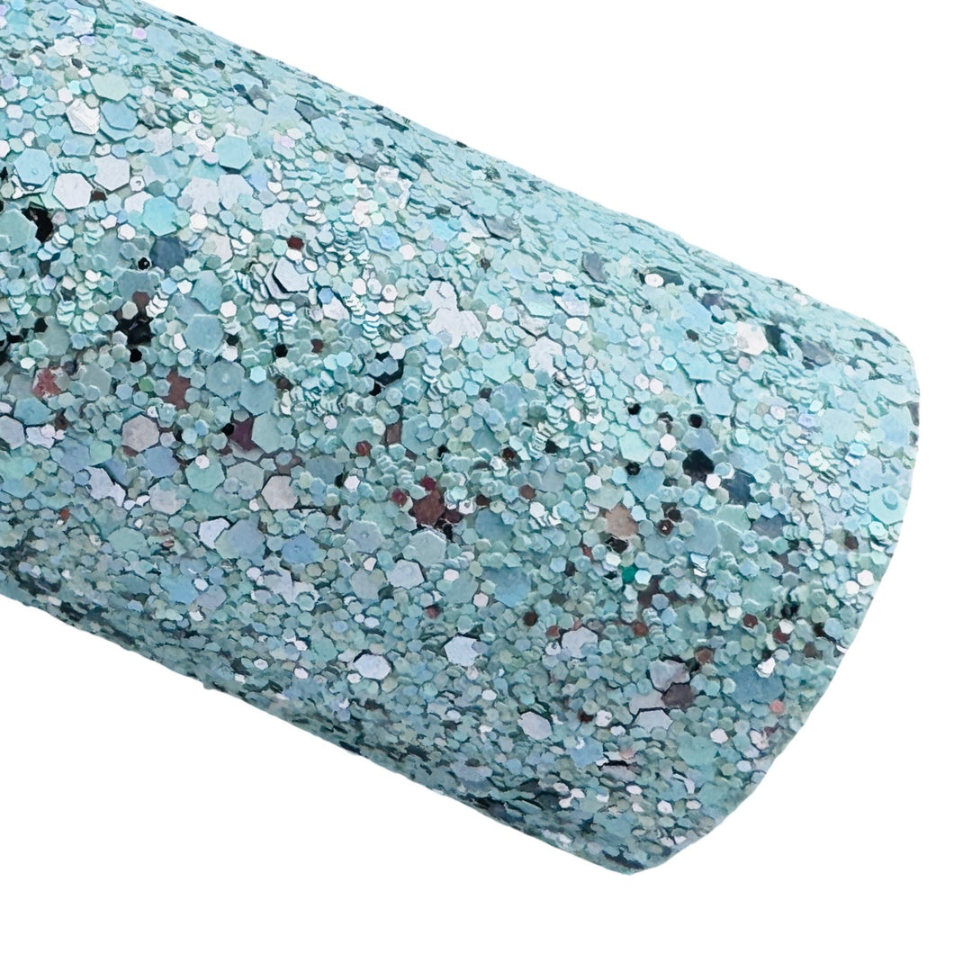 Blue Sorbet Chunky Glitter Leatherette