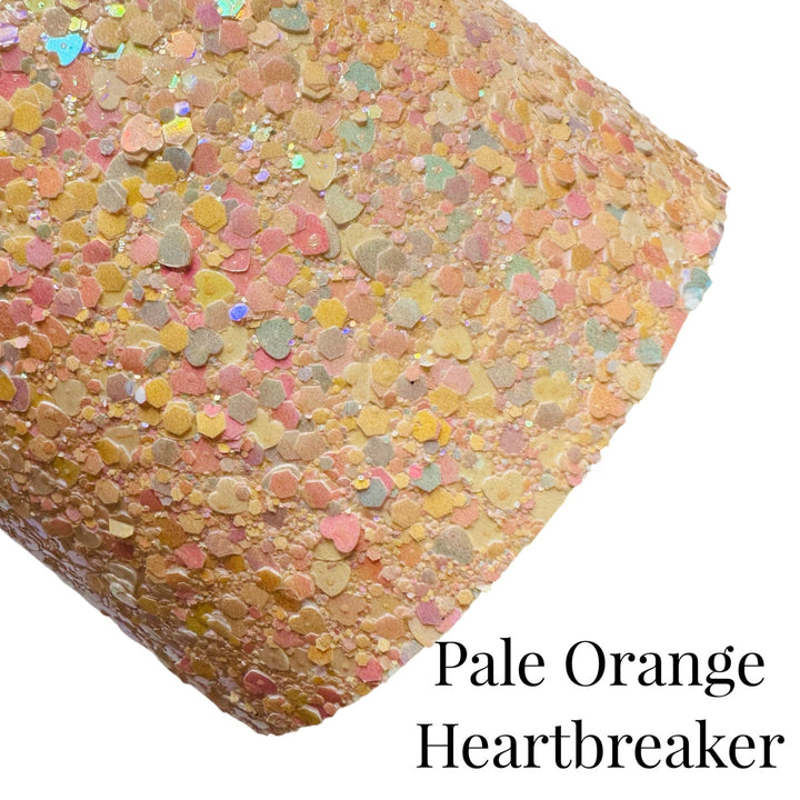 Pale Orange Heartbreaker Chunky Glitter Leather - Limited