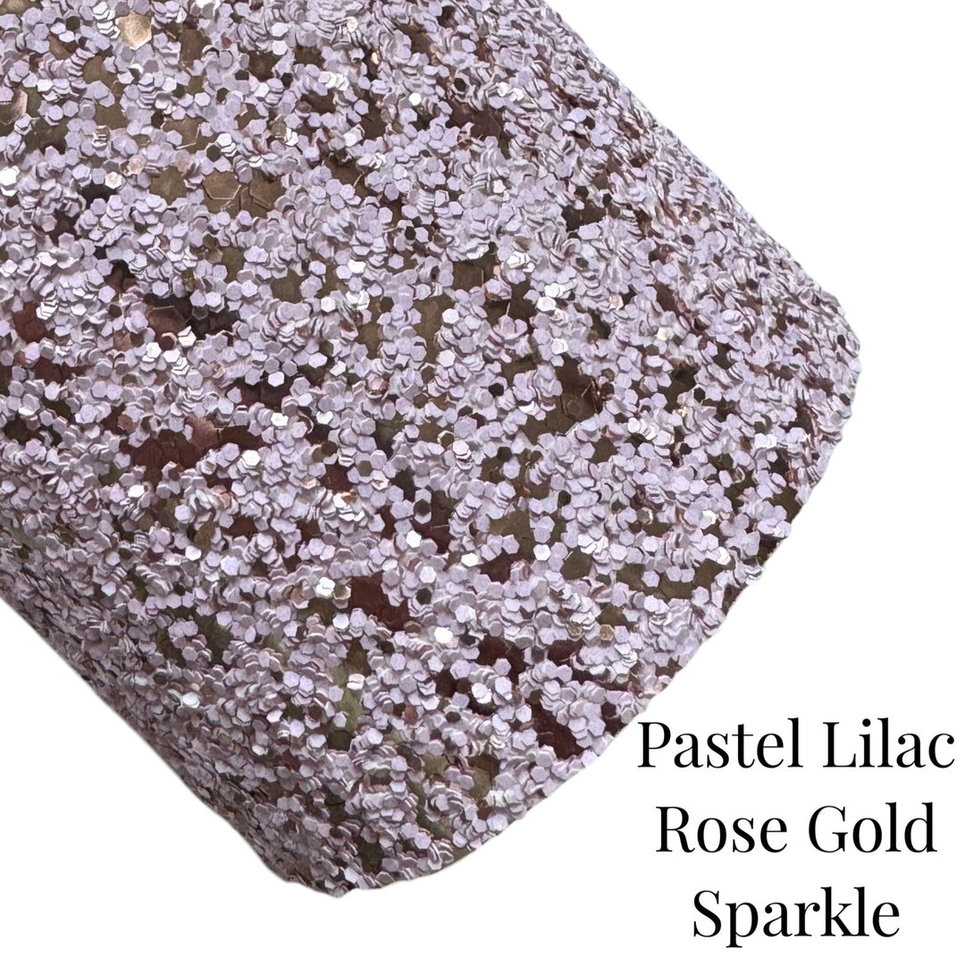 Lilas pâle Mat Rose Or Sparkle Chunky Glitter