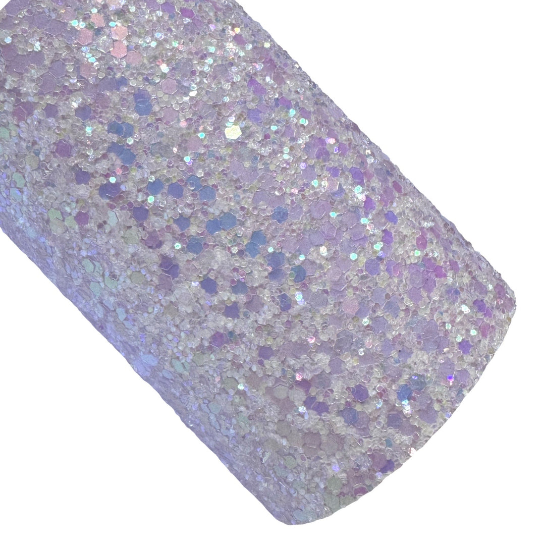 Similicuir à grosses paillettes Purple Glitter Kiss