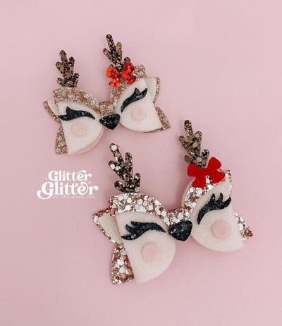 Beauty Blitzen Bow 3” Die Glitter Glitter On The Wall Exclusive