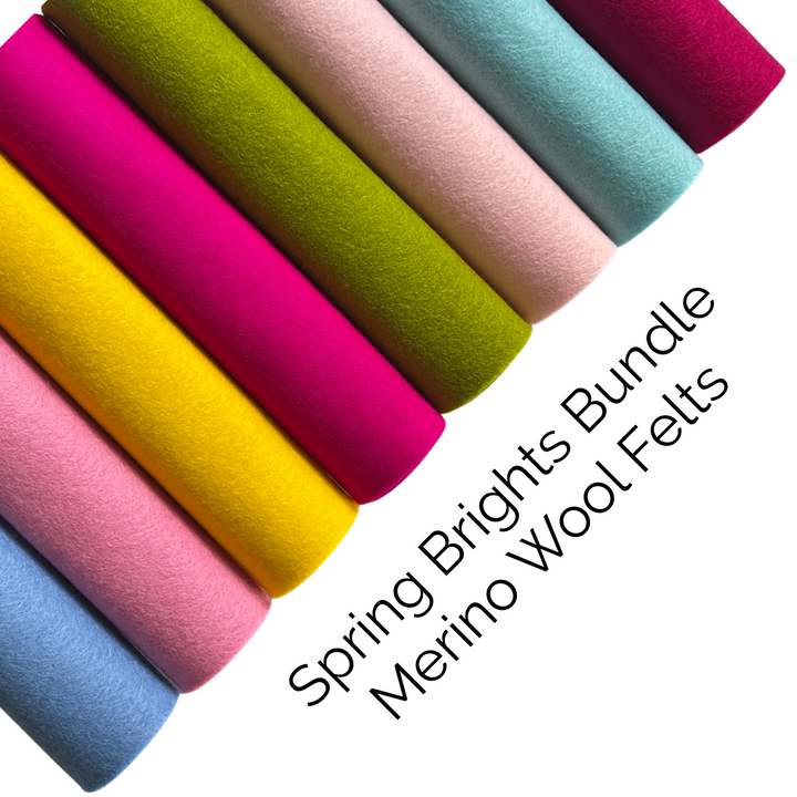 Spring Brights 8 Sheet Pure Merino Wool Felt Bundle