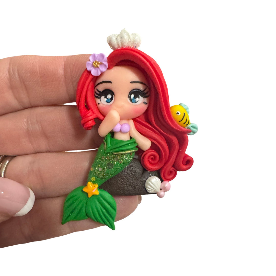 Ariel Siren Mermaid Bow Clay